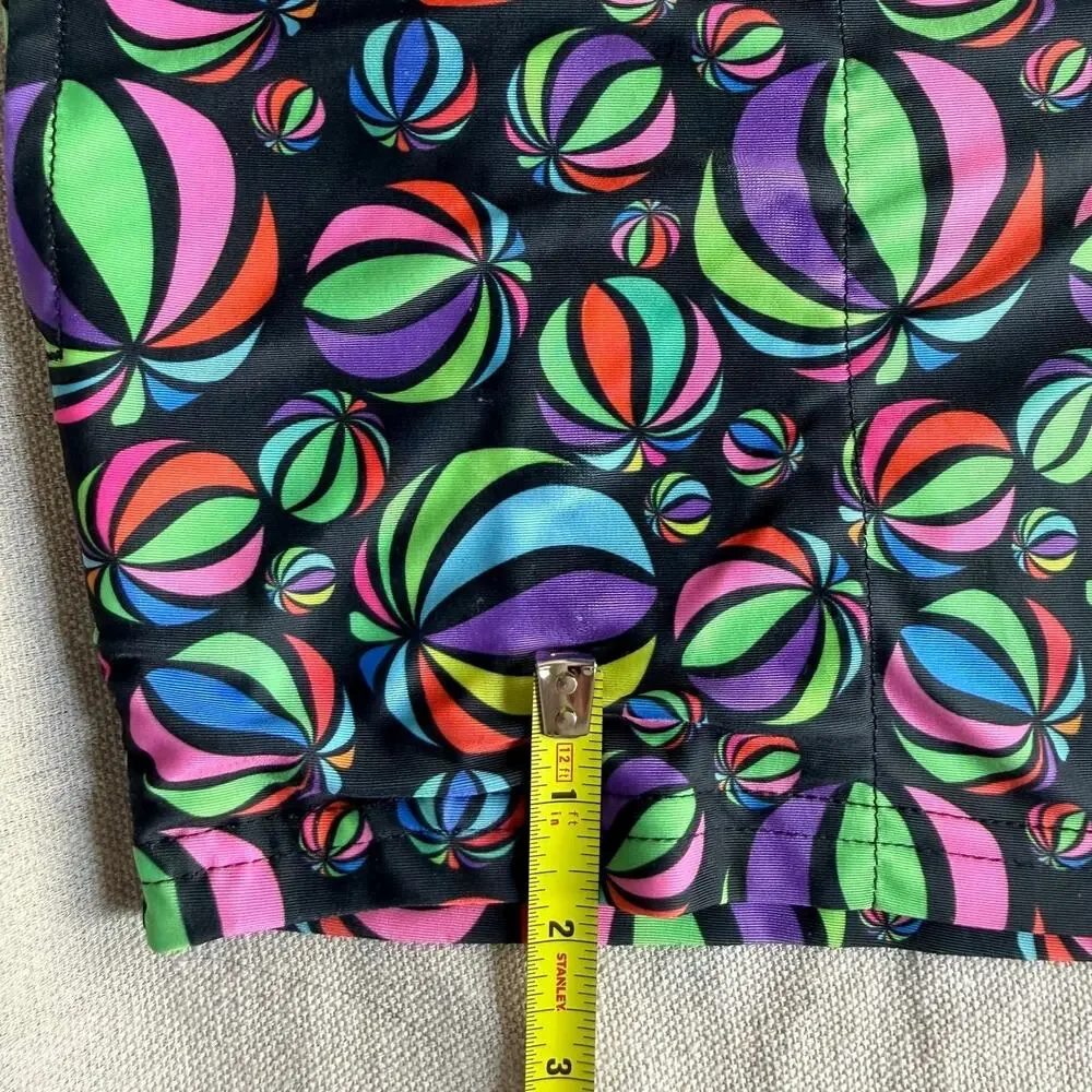 Ball Beachwear Swim Shorts Men's XL Pool Retro Psychedelic Geometric Pattern